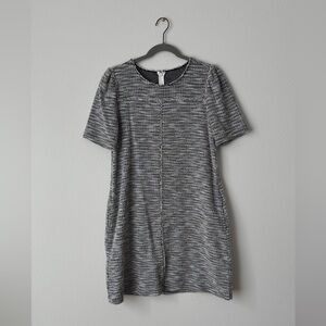 LOFT textured woven shift dress - size 8